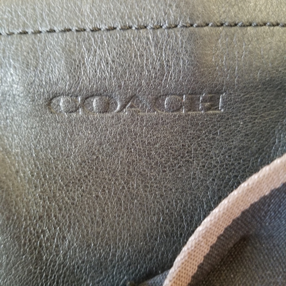 Coach Heritage Web Leather Foldover Tote Unisex - Picture 16 of 16